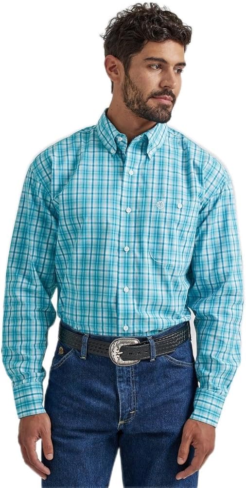 Wrangler Mens George Strait Long Sleeve Button Down