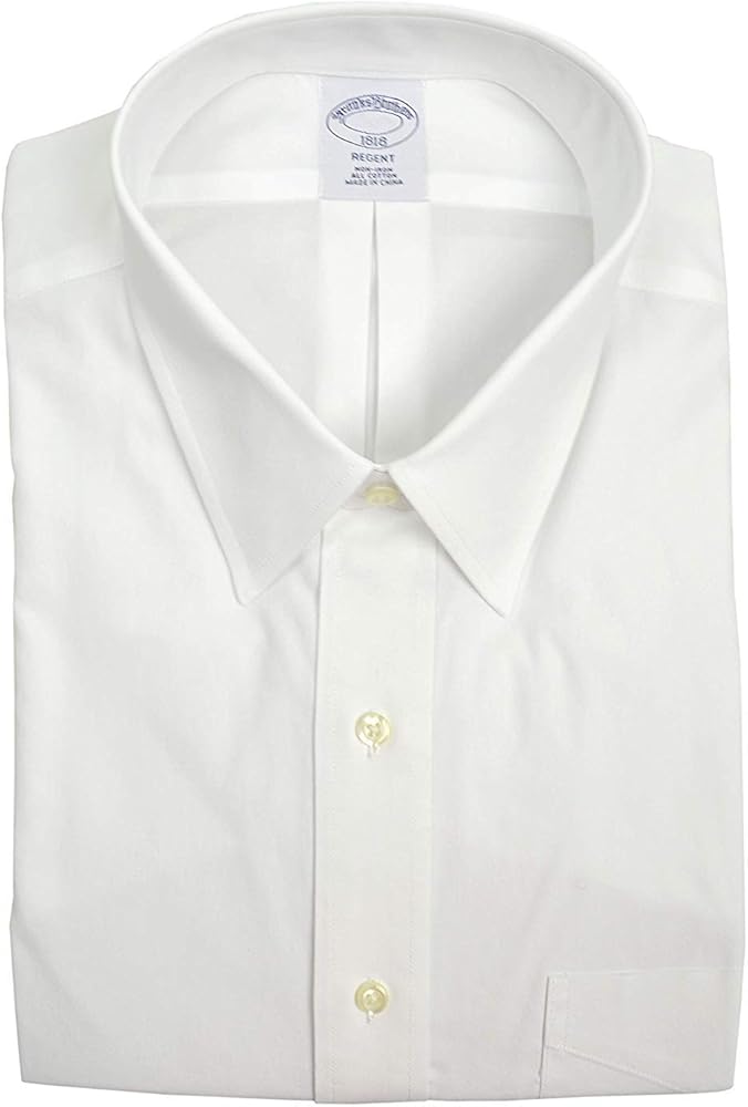 Brooks Brothers Men's Regent Fit Pocket Non Iron Dress Shirt White