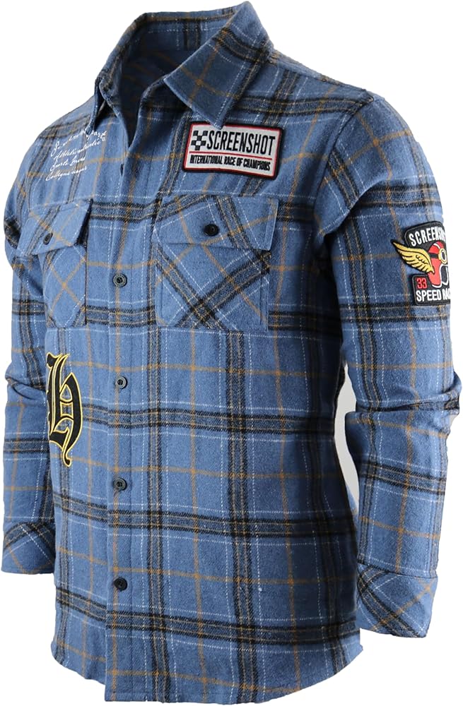 SCREENSHOT SHACKET 3202 Mens Casual Plaid Flannel Shacket Shirt Jacket Button Down Long Sleeve