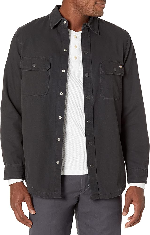 Dickies Men's Regular Fit Flannel Lined Duck Shirt