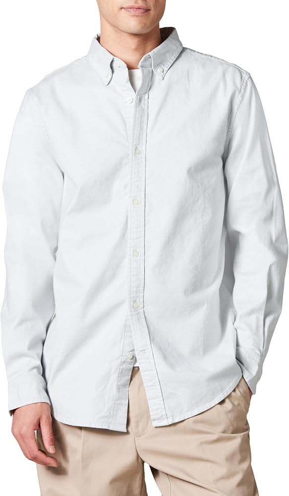 Amazon Essentials Men's Slim-Fit Long-Sleeve Stretch Oxford Shirt