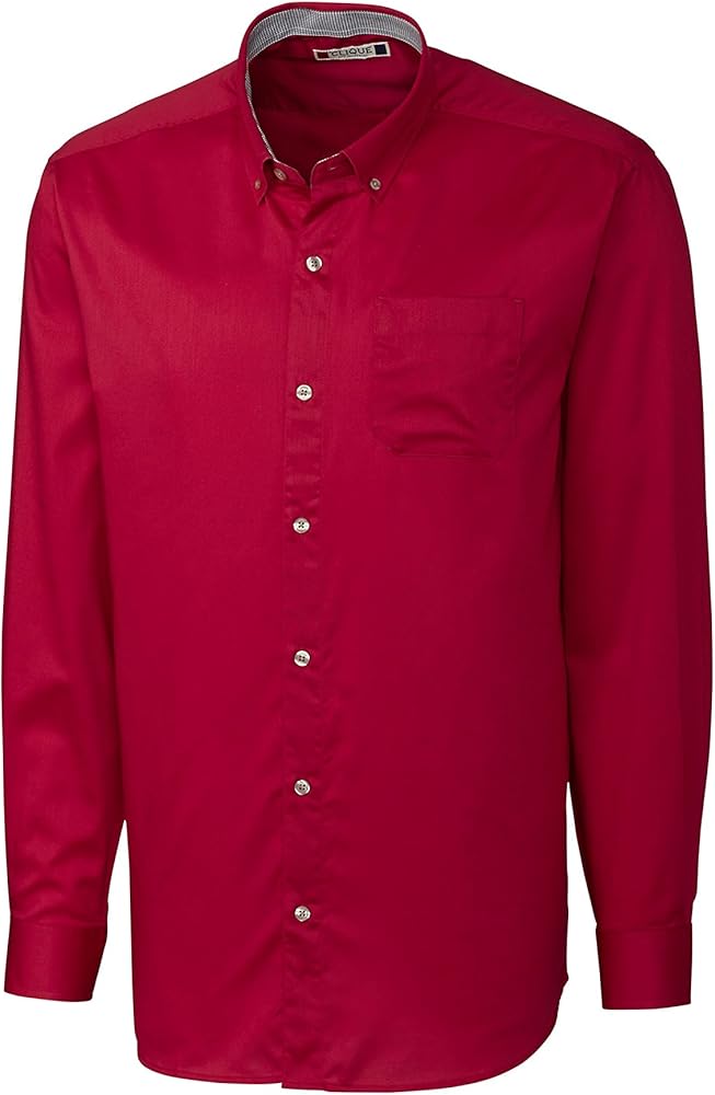 Clique Men's Long-Sleeve Bergen Stain Resistant Twill Shirt