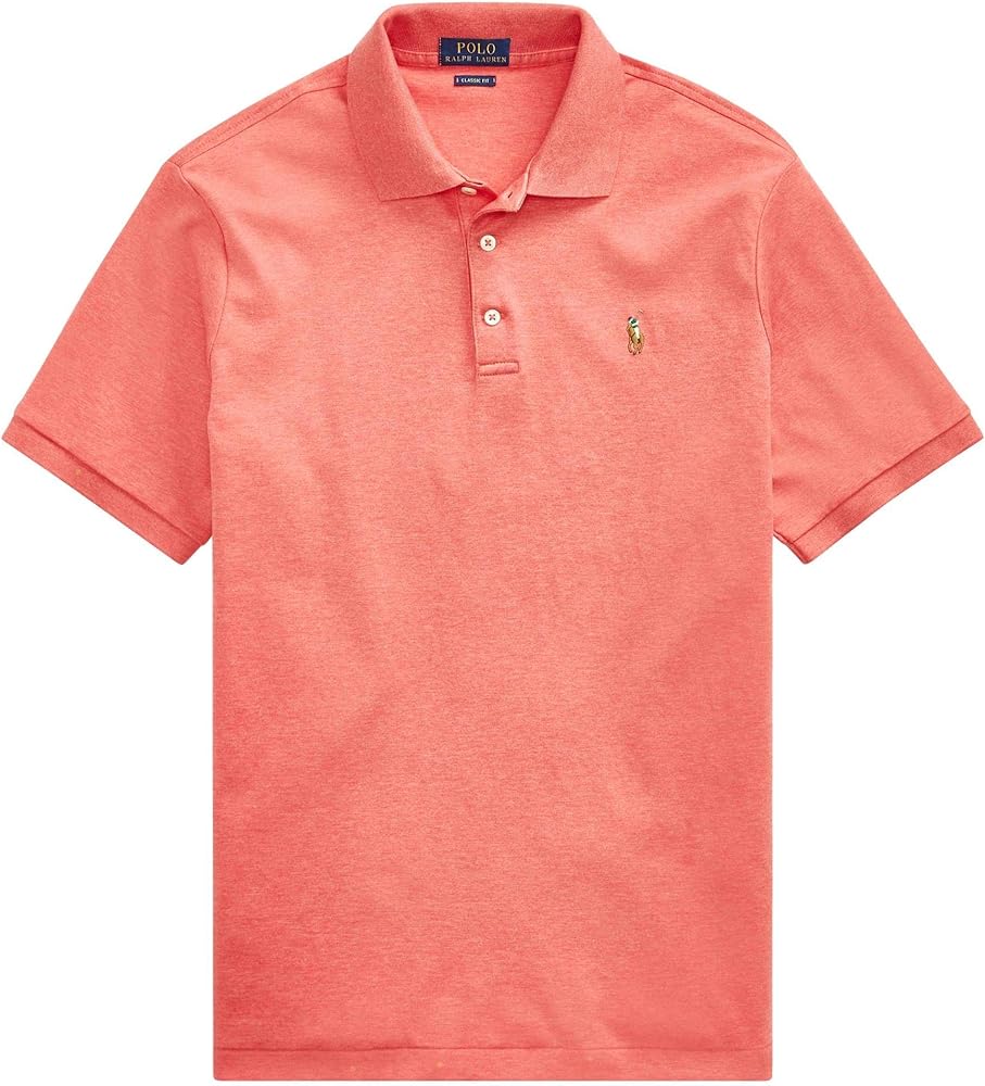 Polo Ralph Lauren Mens Cotton Logo Polo Shirt Pink L