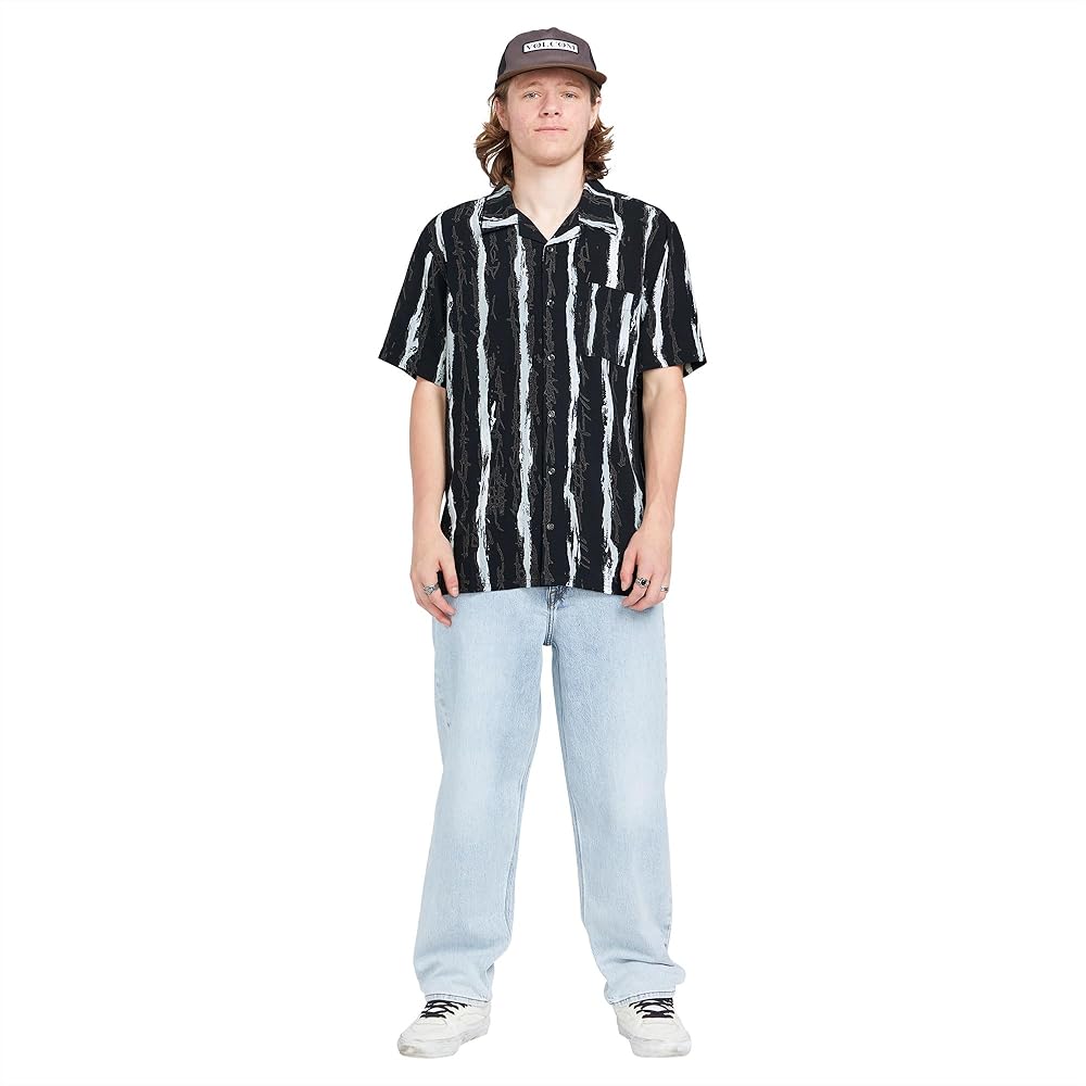 Volcom Men's Hockey Dad Short Sleeve Button Down Shirt