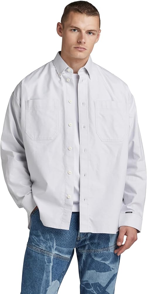 G-STAR Men's Oversized Button Down Long Sleeve Shirt