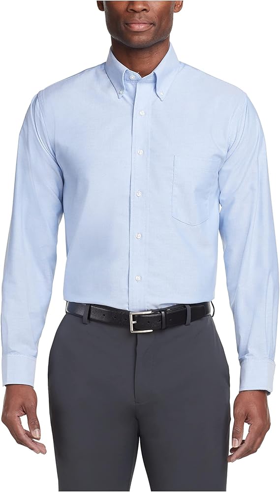 Van Heusen Men's Dress Shirt Regular Fit Oxford Solid