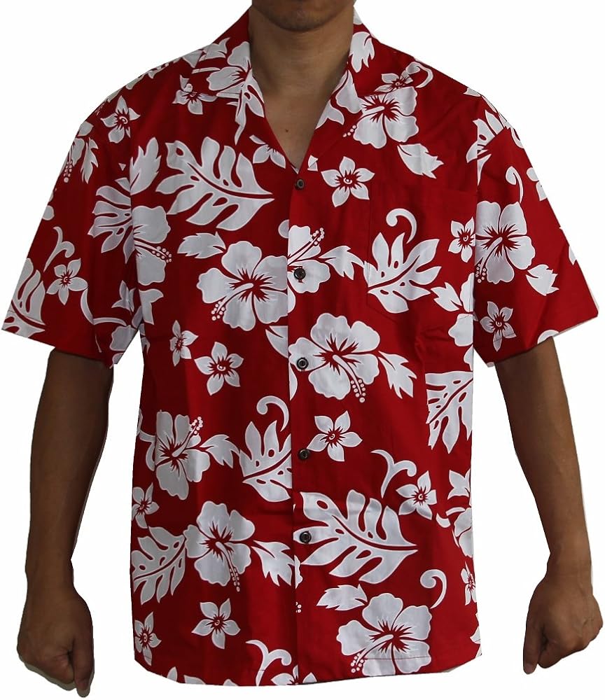 Made in Hawaii! Men's Hibiscus Flower Classic Hawaiian Shirts