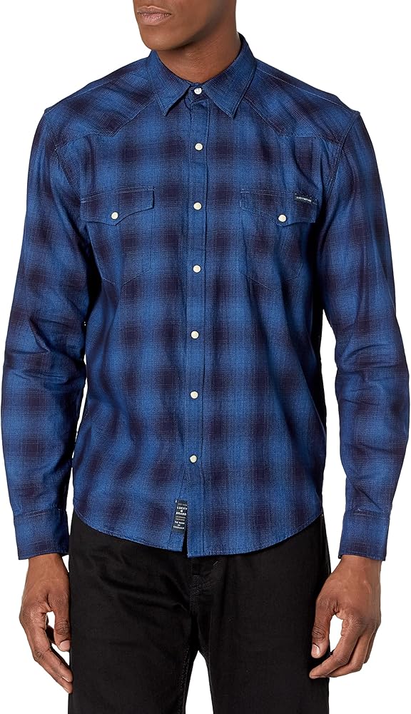 Lucky Brand Men's Mesa Plaid Western Shirt