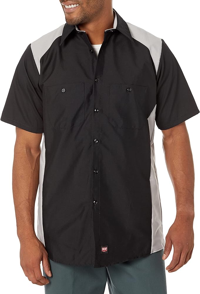 Red Kap Men's Motorsports Shirt, Short Sleeve