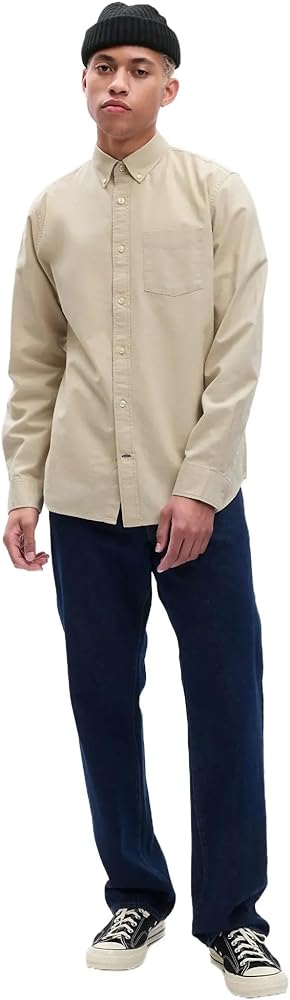 GAP Men's Long Sleeve Oxford Shirt