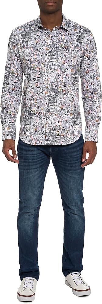 Robert Graham Men's Medieval Times Long Sleeve Woven Button Down Shirt, Multi