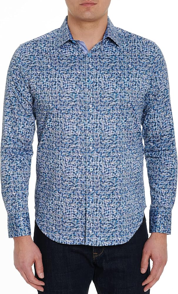 Robert Graham Men's Labyrinth Woven, Long-Sleeve Button-up Shirt