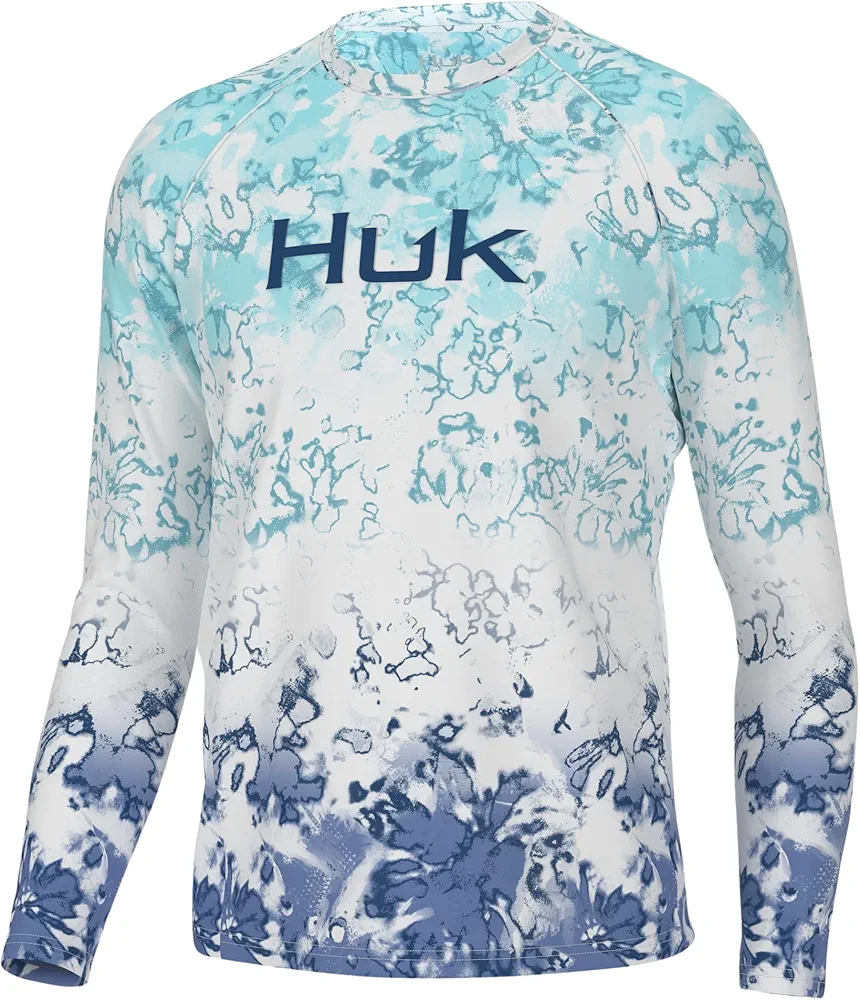 HUK Men's Pursuit Pattern Long Sleeve, Sun Protecting Fishing Shirt